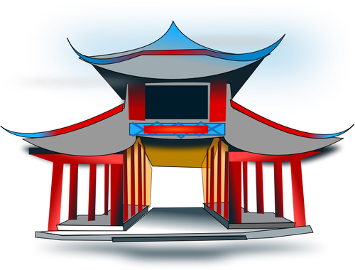 Vektorgrafikk utklipp av kinesisk house
