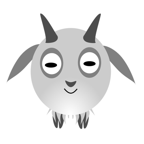 Clip art vector de la imagen de una cabra
