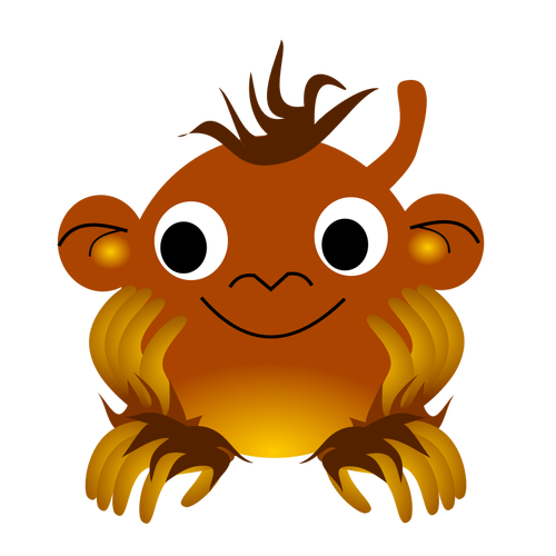Знак зодиака обезьяна векторное изображение