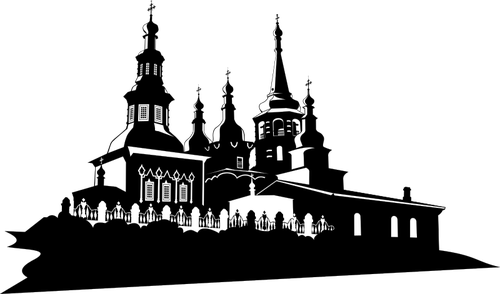 הכנסייה האורתודוקסית באיור וקטור אירקוטסק