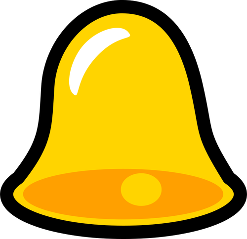 Image vectorielle cloche jaune