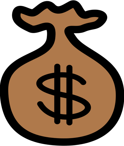 Peníze Bag ikonu vektor