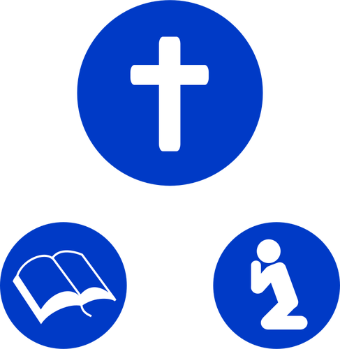 Iconos cristianos para imágenes vectoriales prayroom