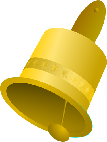 Gold Christmas Bell Vector