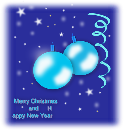 الأزرق تصميم بطاقة عيد الميلاد ناقلات الرسم