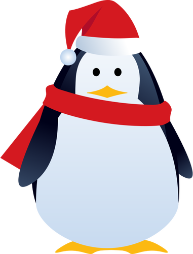 Vettore pinguino Natale