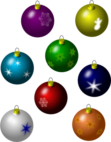 Auswahl an Weihnachten Ornamente Vektor-Bild