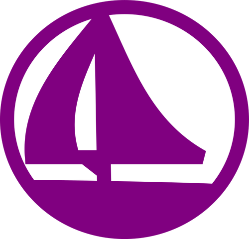 Fioletowy symbol morskich