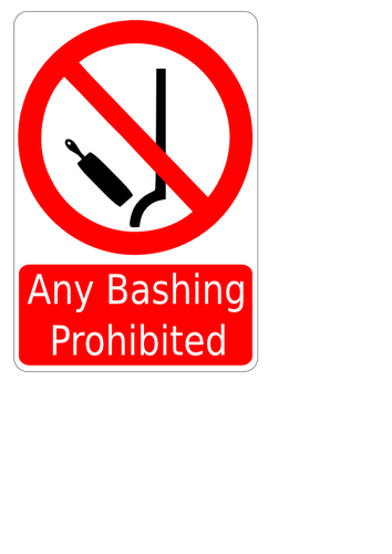 Bashing vietato segno immagine vettoriale