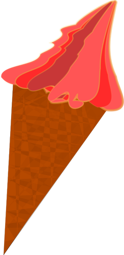 Cor vector clipart de sorvete em um cone
