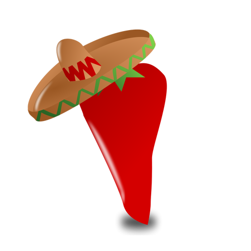 Ilustración vectorial de chili mexicano