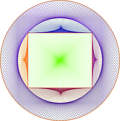Ilustrasi vektor spiral menggambar garis seni