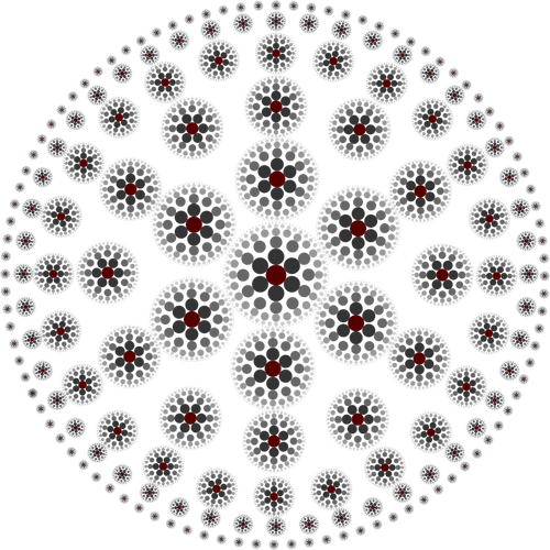 Dekoration med blekning cirklar