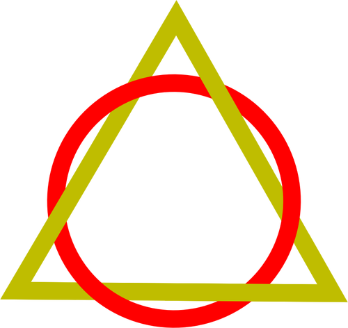 Círculo y triángulo