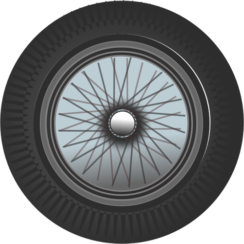 Image vectorielle de voiture classique roue