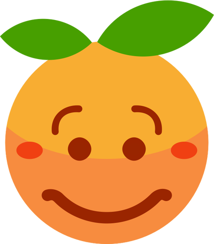 Sorrindo laranja