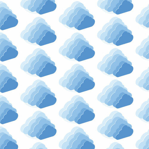Blauwe wolken naadloze patroon