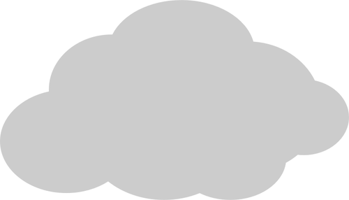 आसान भूरे बादल आइकन वेक्टर छवि