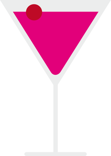 Vectorillustratie van een roze cocktail