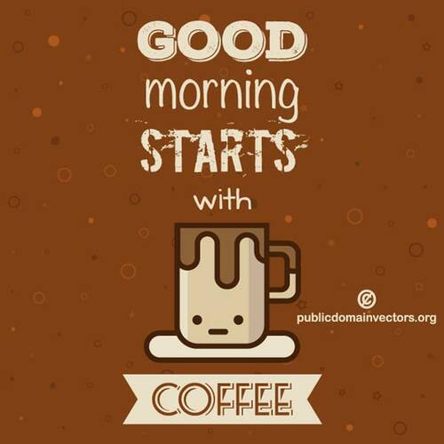 God morgen starter med kaffe