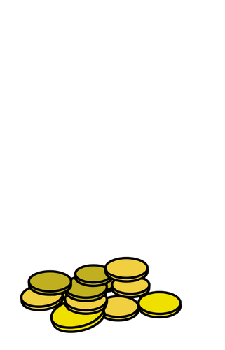 स्वर्ण सिक्के वेक्टर चित्रण