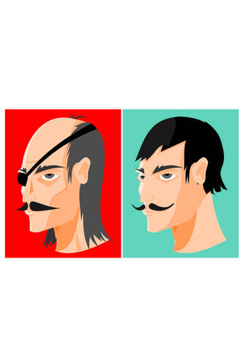 Zwei Männer mit Schnurrbart