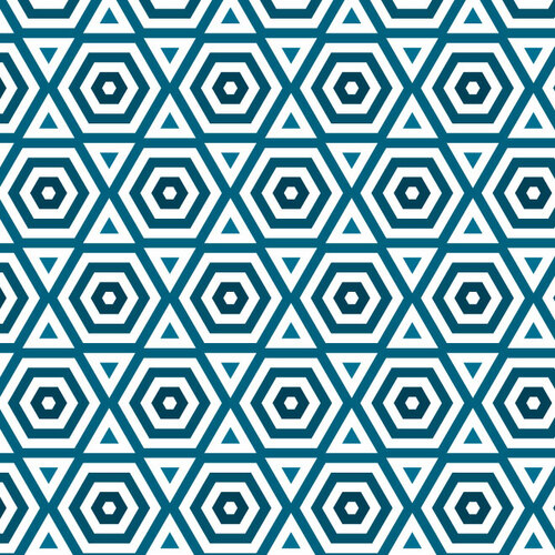 Hexagonal retro pattern