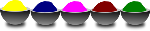 Illustrazione vettoriale di ciotole colorate