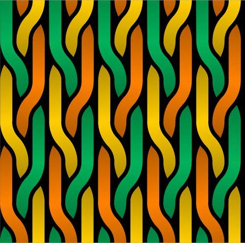 Vector afbeelding van Oranje, gele en groene tressed lijnen