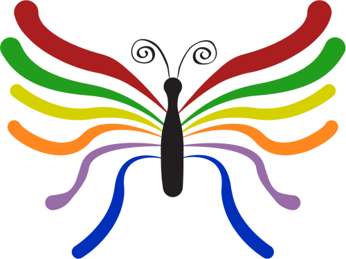 Färgglada bugg symbol