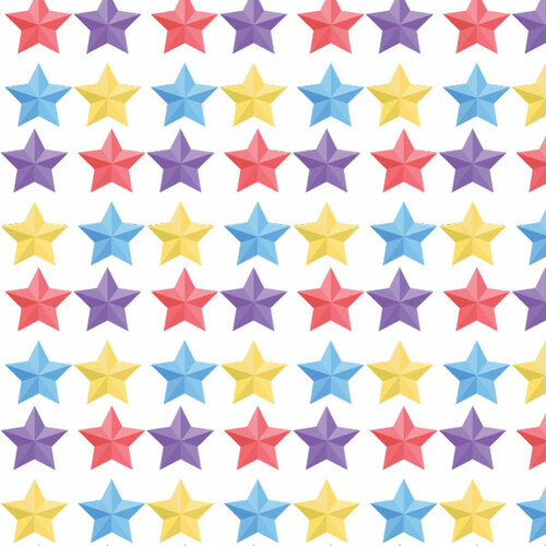 Colorful stars Illustrator pattern