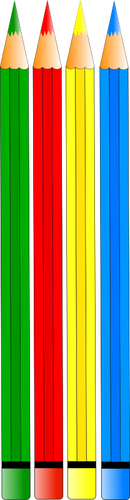 Vector de dibujo de cuatro lápices de colores