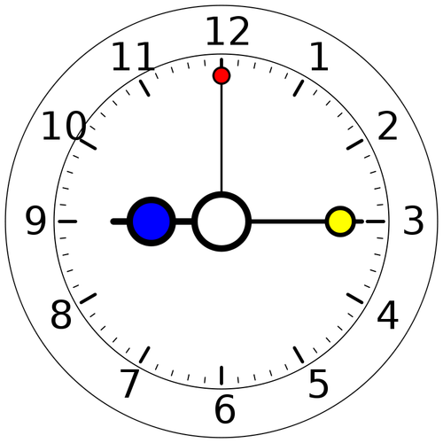 Kolorowy zegar wektorowa