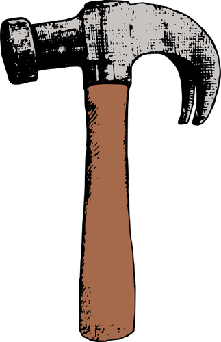 वेक्टर नेल डांड़ी हथौड़ा का चित्रण