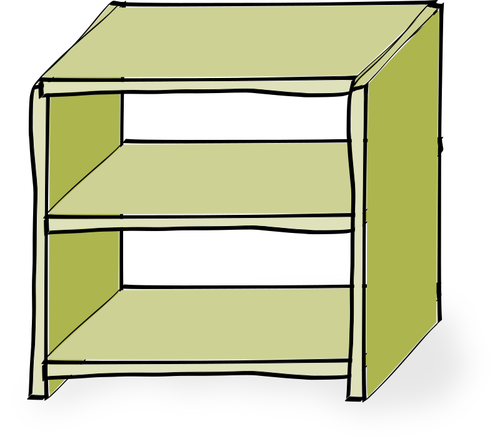 Drawing of wooden shelves