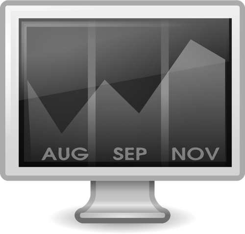Kalendář na počítače obrazovku vektorový obrázek