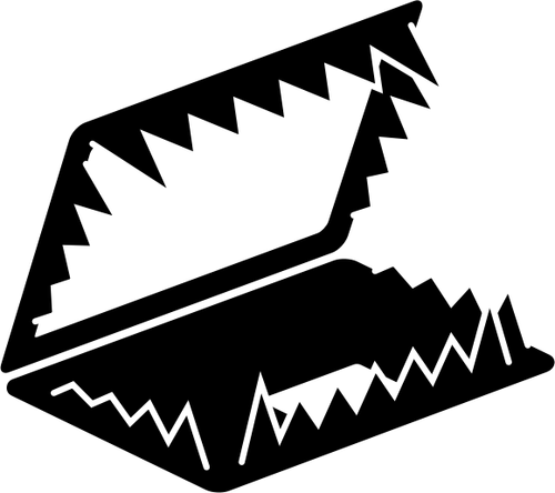 Computer trap vector image