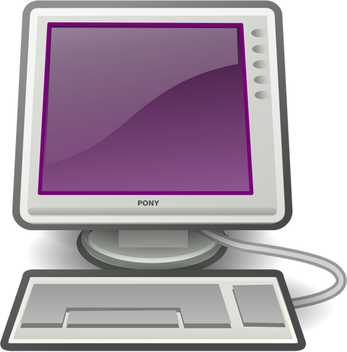 Pony desktop computer vector image
