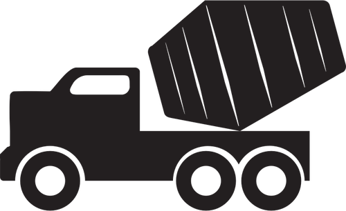 Grafica vettoriale di camion betoniera