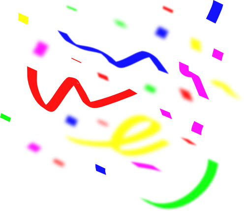 Illustration vectorielle de couleur confettis