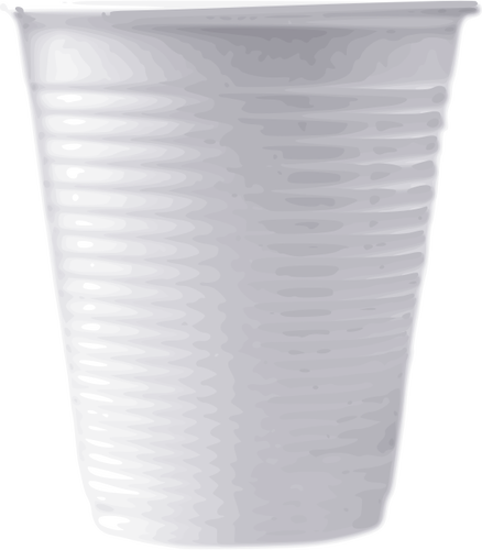 Vektor Klipart bílé plastové Cup