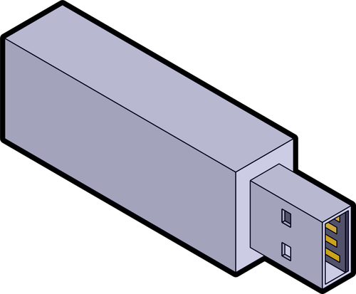 Isometrische vectorafbeeldingen van de USB-stick