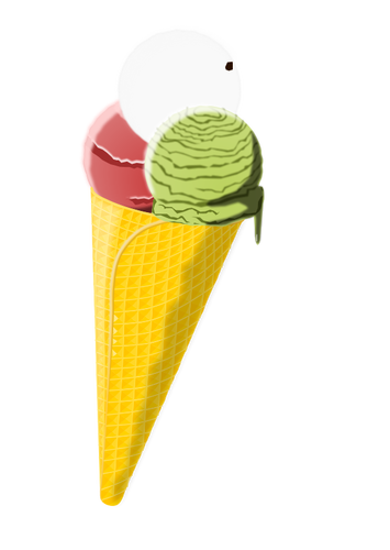 Image vectorielle de cornet crème glacée