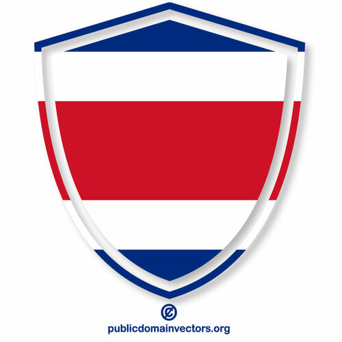 Коста-Рика флаг геральдический щит