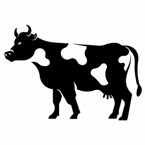 Het veesilhouet van de koe
