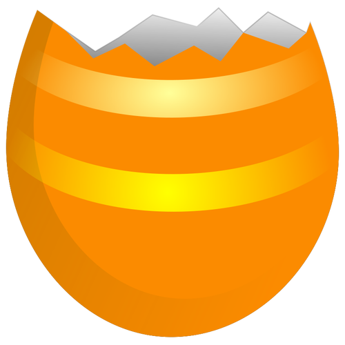 Prasklý velikonoční vajíčko Vektor Klipart
