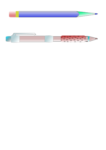 Crayon et stylo