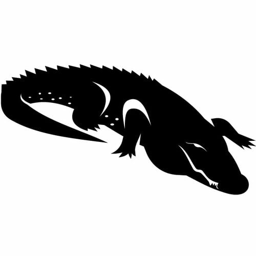 Krokodil silhouet