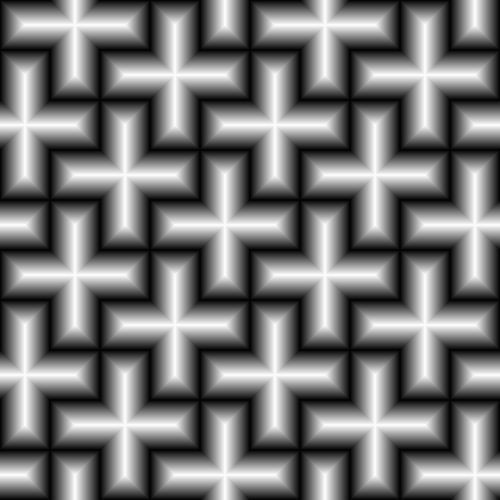 Graustufen-Kreuze in einem Muster