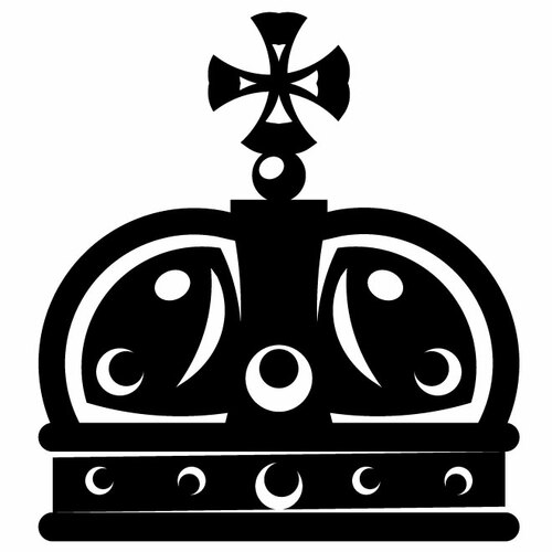 Clip art de pochoir de silhouette de couronne